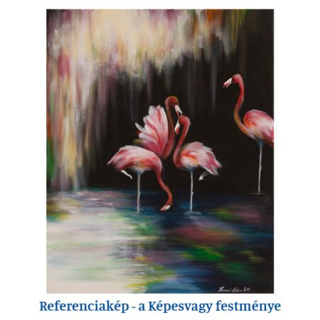 Flamingók - Otthoni élményfestés rekreáció kreatív ajándékok ajándék ötletek önfejlesztés