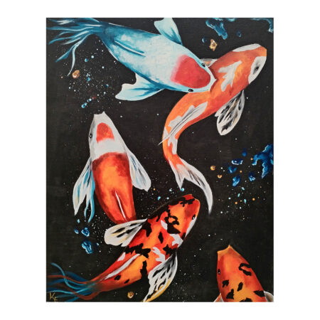 Koi Fish akrilfestmény