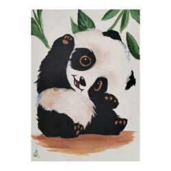 Panda akrilfestmény