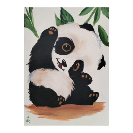 Panda akrilfestmény