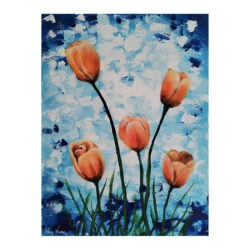 Tulipánok akrilfestmény
